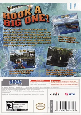 SEGA Bass Fishing box cover back